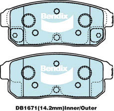 Brake Disc Pad Set Bendix DB1671 Ult For MAZDA RX-8 SE17 1.3L SUZUKI IGNIS FH 1.5L
