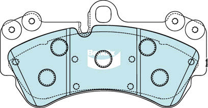 Brake Pads 4WD/SUV Bendix DB16764WD for Porsche Cayenne 92A SUV 4.8 Turbo S 4.8LTP M48.52
