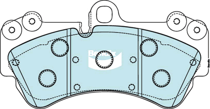 Brake Pads 4WD/SUV Bendix DB16764WD for Porsche Cayenne 92A SUV 4.8 Turbo S 4.8LTP M48.52