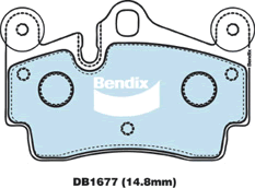 Brake Disc Pad Set Bendix DB1677 4WD For AUDI Q7 4LB PORSCHE CAYENNE VW TOUAREG