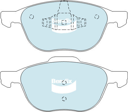 Brake Disc Pad Set Front Bendix DB1679 GCT For FORD MAZDA VOLVO