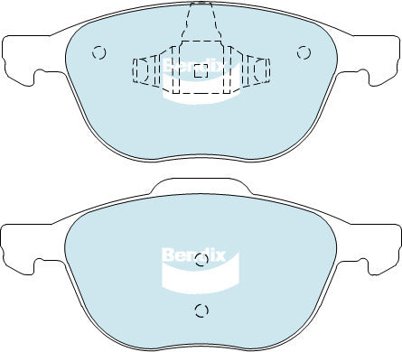 Brake Disc Pad Set Front Bendix DB1679 GCT For FORD MAZDA VOLVO
