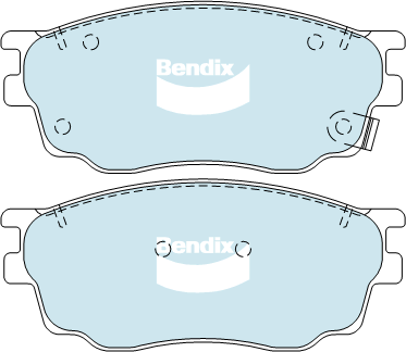 Brake Disc Pad Set Front Bendix DB1682 GCT For MAZDA 6 GG 2L 2.3L