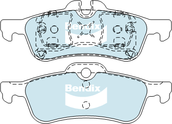 Brake Disc Pad Set Bendix DB1687 GCT