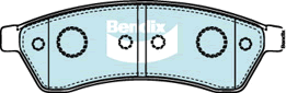 Brake Disc Pad Set Rear Bendix DB1689 GCT For HOLDEN EPICA EP 2L 2.5L