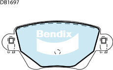 Brake Disc Pad Set Bendix DB1697 GCT For JAGUAR X-TYPE X400 2.1L 2.2L 2.5L 3L