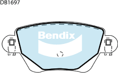 Brake Disc Pad Set Bendix DB1697 GCT For JAGUAR X-TYPE X400 2.1L 2.2L 2.5L 3L