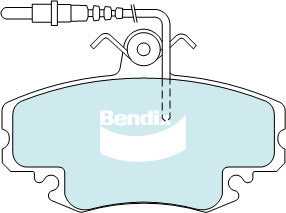 Brake Disc Pad Set Bendix DB1711 GCT For RENAULT 18/19/20 CLIO FUEGO MEGANE