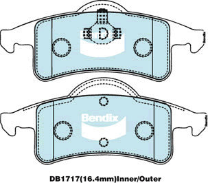 Brake Pads 4WD/SUV Bendix DB17174WD for Jeep Grand Cherokee WJ WG SUV V8 4x4 4.7LTP EVA