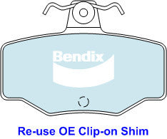 Brake Disc Pad Set Rear Bendix DB1718 GCT For NISSAN PULSAR N16