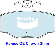 Brake Disc Pad Set Rear Bendix DB1718 GCT For NISSAN PULSAR N16