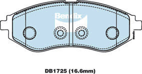Brake Disc Pad Set Front Bendix DB1725 GCT For DAEWOO KALOS BARINA KLAS TK