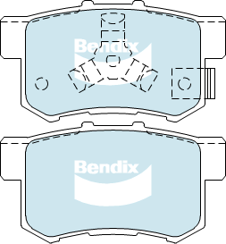 Brake Disc Pad Set Rear Bendix DB1728 GCT For Honda ACCORD CR-V Toyota Regius