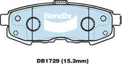 Brake Disc Pad Set Rear Bendix DB1729 GCT For MAZDA MPV LW V6 3L