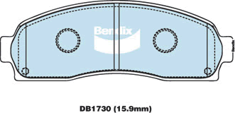Brake Pads 4WD/SUV Bendix DB17304WD for Ford Explorer UT UX UZ SUV (UT UX UZ) 4.0LTP