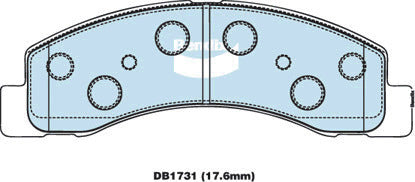 Brake Disc Pad Set Front Bendix DB1731 GCT For FORD F250 F350