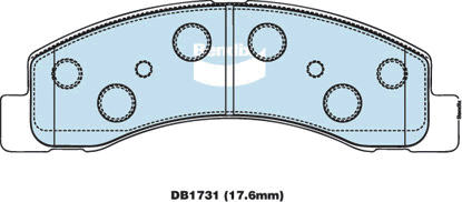 Brake Disc Pad Set Front Bendix DB1731 GCT For FORD F250 F350