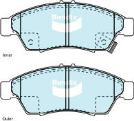 Brake Disc Pad Set Front Bendix DB1733 GCT