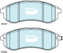 Brake Pads 4WD/SUV Bendix DB17384WD for Mitsubishi Triton MK Ute 2.8 TD 4WD 2.8LTD 4M40 T