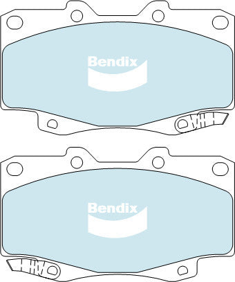 Brake Disc Pad Set Front Bendix DB1739 ULT For Toyota Hilux GGN25 4L KUN26 3L