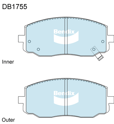 Brake Disc Pad Set Bendix DB1755 GCT For CITROEN XSARA N1 N7 1.8L 2L PEUGOT 206 1.4L