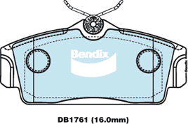 Brake Disc Pad Set Front Bendix DB1761 GCT For NISSAN PULSAR N16