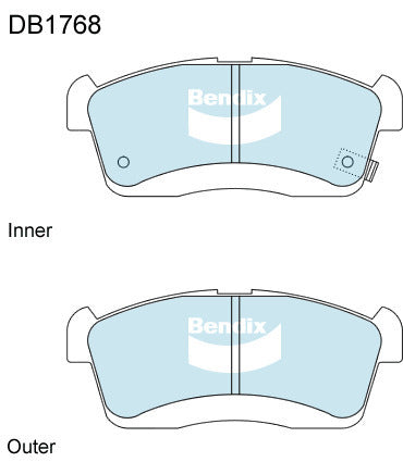 Brake Disc Pad Set Bendix DB1768 GCT For DAIHATSU COPEN SIRION L880 M100 M301