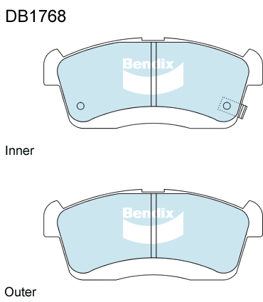 Brake Disc Pad Set Bendix DB1768 GCT For DAIHATSU COPEN SIRION L880 M100 M301