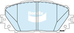 Brake Disc Pad Set Front Bendix DB1785 GCT For Toyota Yaris NCP90/91/93