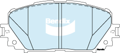 Brake Disc Pad Set Front Bendix DB1785 GCT For Toyota Yaris NCP90/91/93