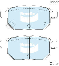 Brake Disc Pad Set Rear REAR Bendix DB1786 GCT For Lexus Toyota CT Corolla Prius RUKUS Yaris