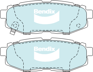 Brake Disc Pad Set Rear Bendix DB1789 GCT For Subaru Toyota BRZ TRIBECA 86 ZN6