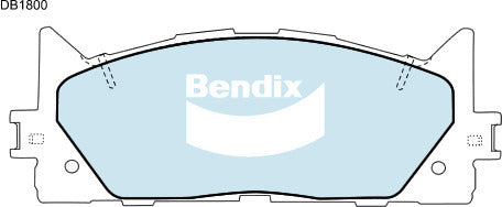 Brake Disc Pad Set Front Bendix DB1800 GCT For Toyota Aurion Camry