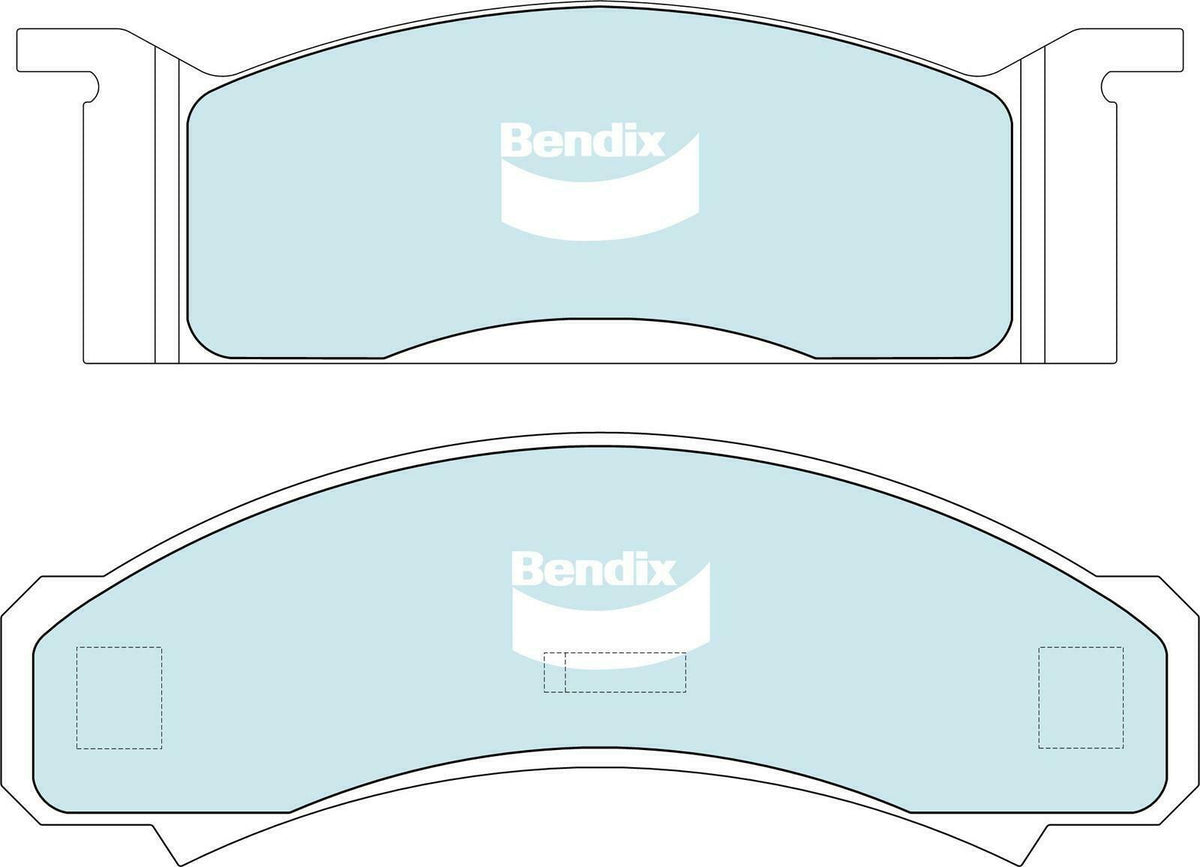 Brake Disc Pad Set Bendix DB1807 GCT For FORD FAIRLAINE FAIRMONT FALCON MUSTANG