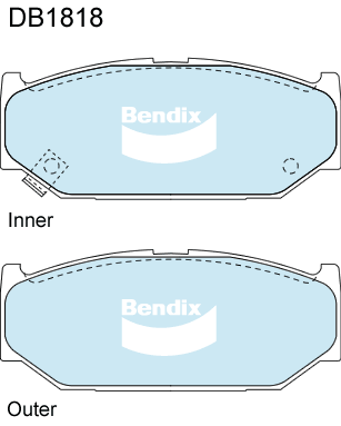 Brake Disc Pad Set Front Bendix DB1818 GCT For SUZUKI SWIFT MZ EZ 1.5L 1.6L