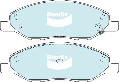 Brake Disc Pad Set Front Bendix DB1819 GCT For NISSAN CUBE MICRA TIIDA