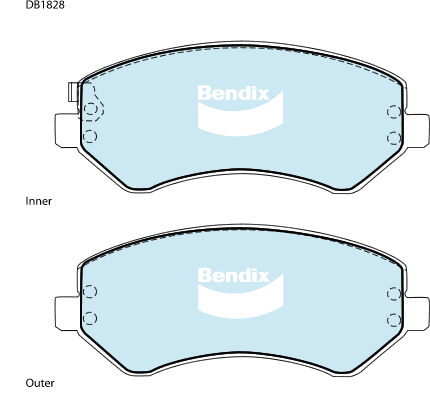 Brake Pads 4WD/SUV Bendix DB18284WD for Jeep Cherokee KJ SUV CRD 4x4 2.5LTD ENJ
