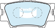 Brake Disc Pad Set Rear Bendix DB1832 GCT For Toyota Aurion Camry Rav4