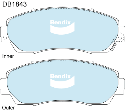 Brake Disc Pad Set Front Bendix DB1843 4WD For HONDA CR-V 2.4L 1.6L 2L 2.2L 2.4L ODYSSEY 2.4L
