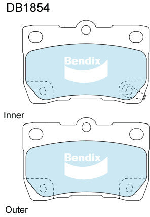 Brake Disc Pad Set Rear Bendix DB1854 ULT For Lexus GS GRS190 300 430 GSE20 250 GSE21 350