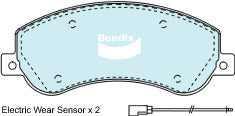 Brake Pads H/Duty Bendix DB1915HD for Volkswagen Amarok S1B Cab Chassis TDI 2.0LTD CNFA CDBA