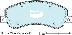 Brake Disc Pad Set Front Bendix DB1915 ULT For FORD VW TRANSIT AMAROK VM S1B