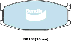 Brake Disc Pad Set Bendix DB191 GCT For MAZDA 626 CB 2.0