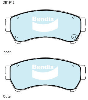 Brake Pads H/Duty Bendix DB1942HD for Mazda 6 GH Sedan MZR 2.5LTP L5 VE