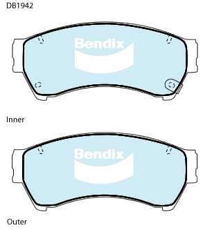 Brake Pads H/Duty Bendix DB1942HD for Mazda 6 GH Sedan MZR 2.5LTP L5 VE
