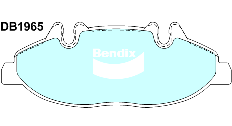 Brake Pads H/Duty Bendix DB1966HD for Mercedes Benz Vito/Mixto W639 Van 115 CDI 4x4 (639.601 639.603 639.605) 2.2LTD OM646.982