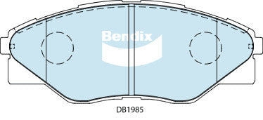Brake Pads H/Duty Bendix DB1985HD for Toyota Hilux TGN16 Ute 2.7LTP 2TR FE