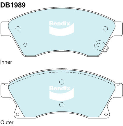 Brake Disc Pad Set Front Bendix DB1989 GCT For HOLDEN ASTRA CRUZE PJ JG JH