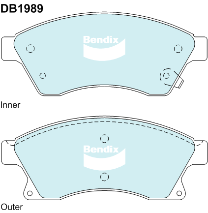 Brake Disc Pad Set Front Bendix DB1989 GCT For HOLDEN ASTRA CRUZE PJ JG JH