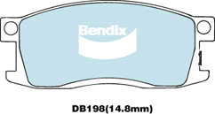Brake Disc Pad Set Bendix DB198 GCT For HONDA ACCORD PRELUDE SJ SY SN